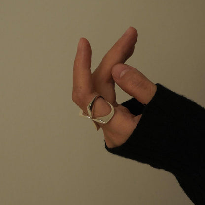 Stainless steel 18k gold-plated ring