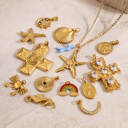 Stainless Steel Ocean Series Jewelry Accessories DIY Pendant