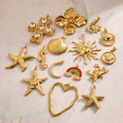 Stainless Steel Ocean Series Jewelry Accessories DIY Pendant