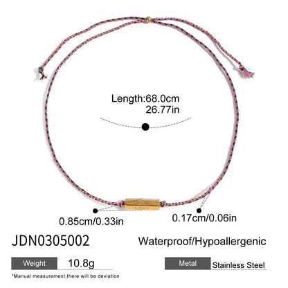 Stainless steel 18k gold-plated cross necklace