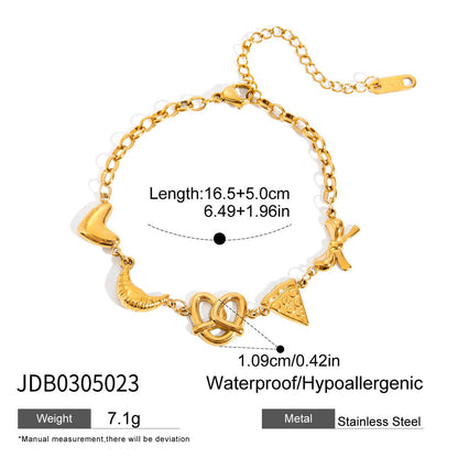 Stainless steel 18k gold-plated bracelet