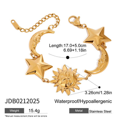 Stainless steel 18k gold-plated bracelet