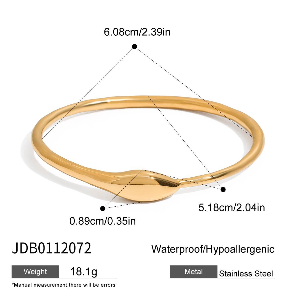 Stainless steel 18k gold-plated snake bracelet