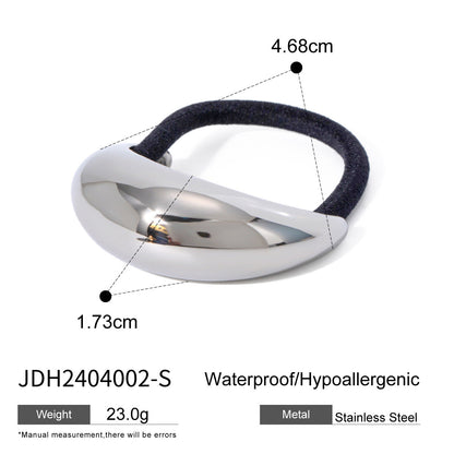 Stainless steel 18k gold-plated ponytail holder