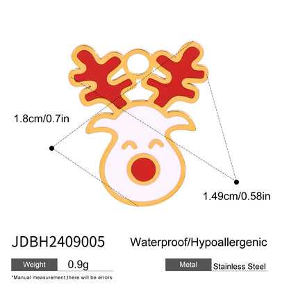 Stainless Steel Christmas Series Jewelry Accessories DIY Pendant
