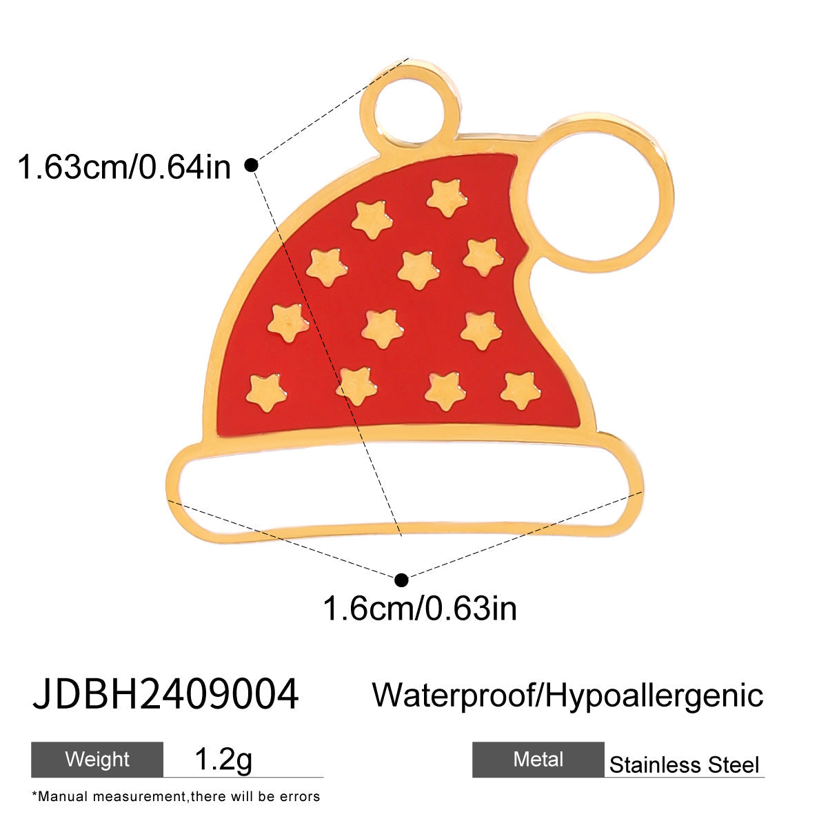 Stainless Steel Christmas Series Jewelry Accessories DIY Pendant
