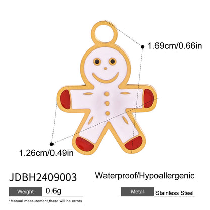 Stainless Steel Christmas Series Jewelry Accessories DIY Pendant