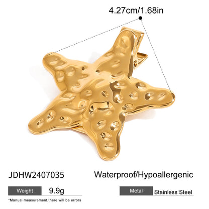 Stainless steel 18k gold-plated hair clips