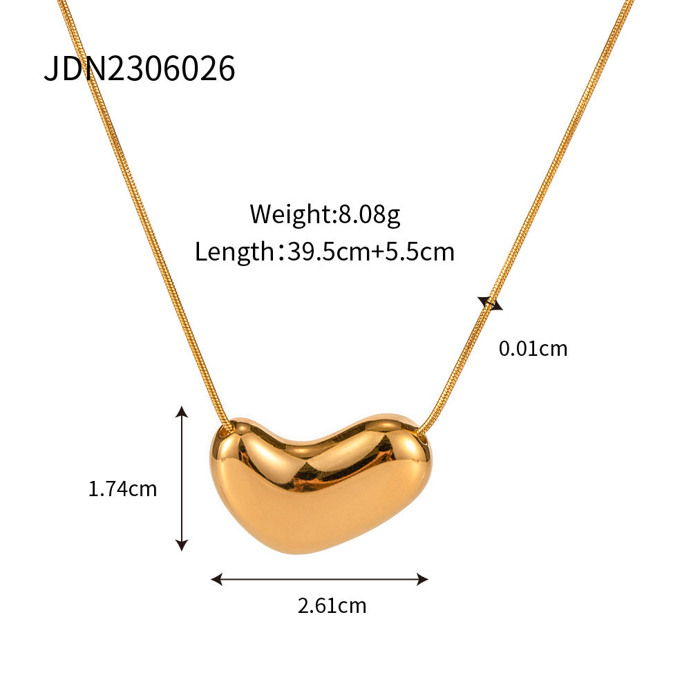 Stainless steel 18k gold-plated snake chain necklace