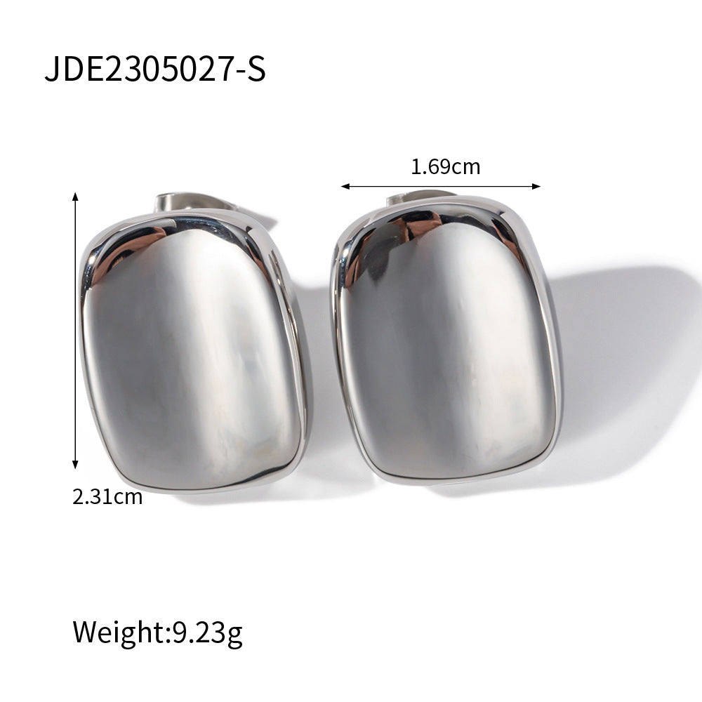 Stainless steel 18k gold-plated earrings