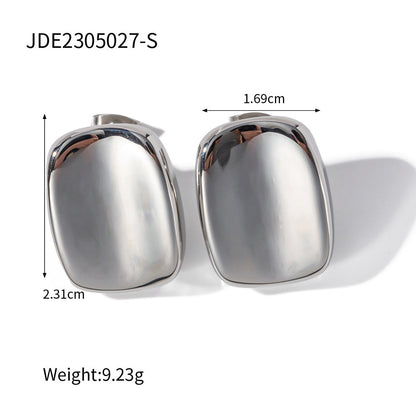 Stainless steel 18k gold-plated earrings