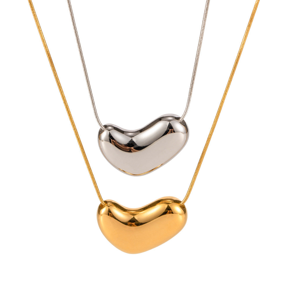 Stainless steel 18k gold-plated snake chain necklace